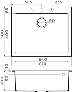 Мойка кухонная Omoikiri Bosen 61-GR leningrad grey